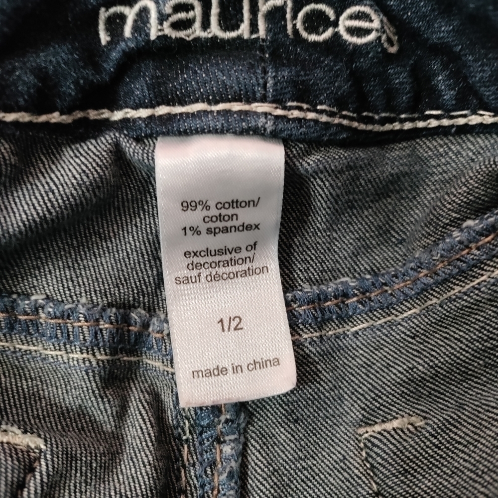 Maurices Jean Shorts woman's size 1-2 x-small - Picture 3 of 3